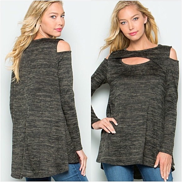 📍SALE Cut Out Hi Low Flowy Tunic Top NEW SML - Picture 3 of 8